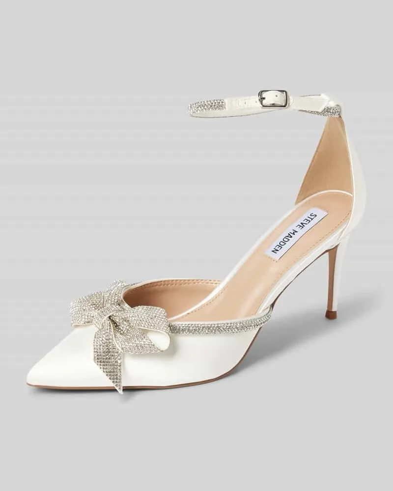 Steve Madden Sandalen Pumps mit Strasssteinbesatz Modell 'LUMIERE Offwhite