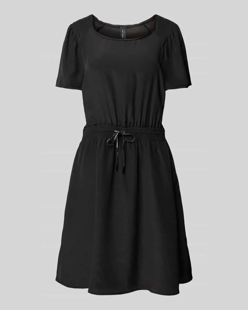 Marc Cain Minikleid mit Rundhalsausschnitt und Bindegürtel Black