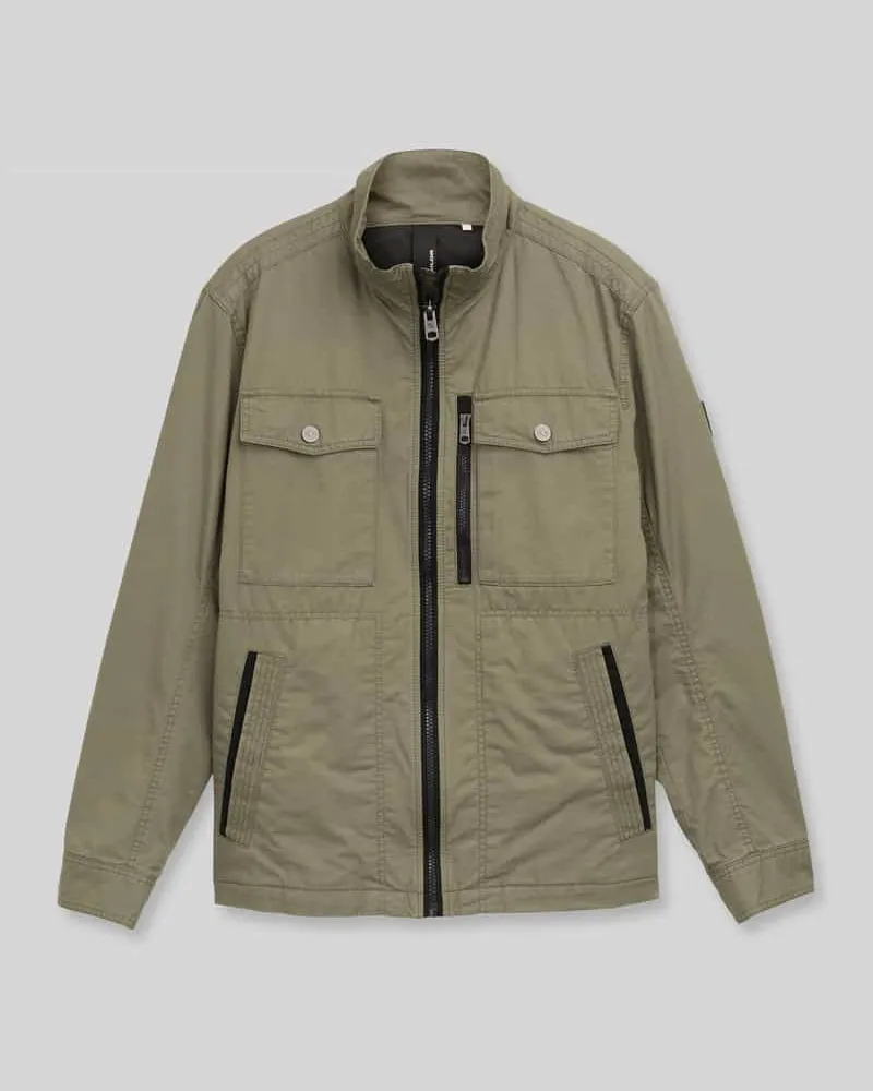Tom Tailor Regular Fit Jacke aus reiner Baumwolle Oliv