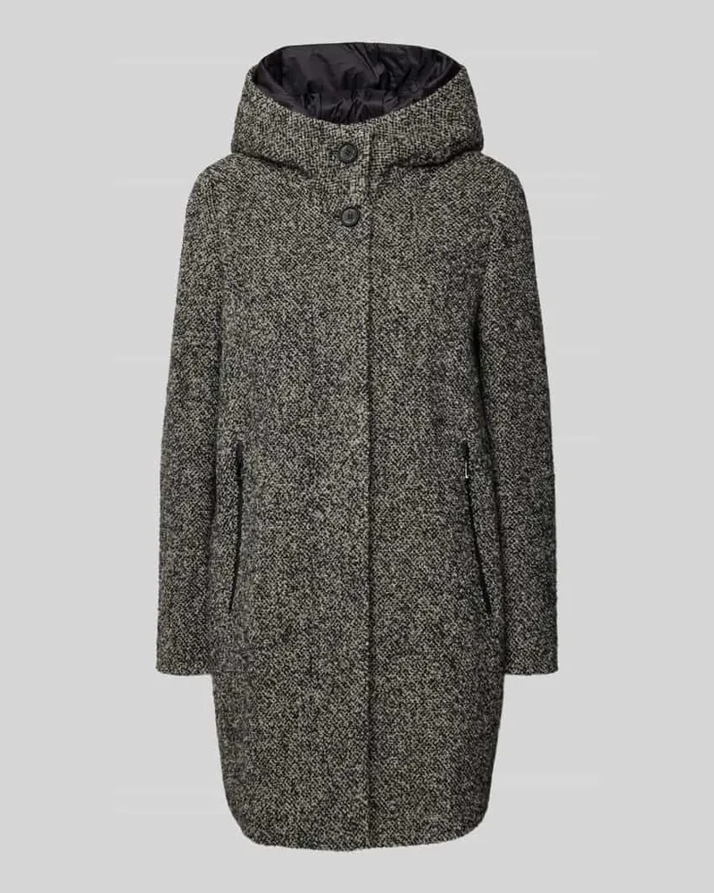 Gil Bret Wollmantel mit Kapuze Taupe