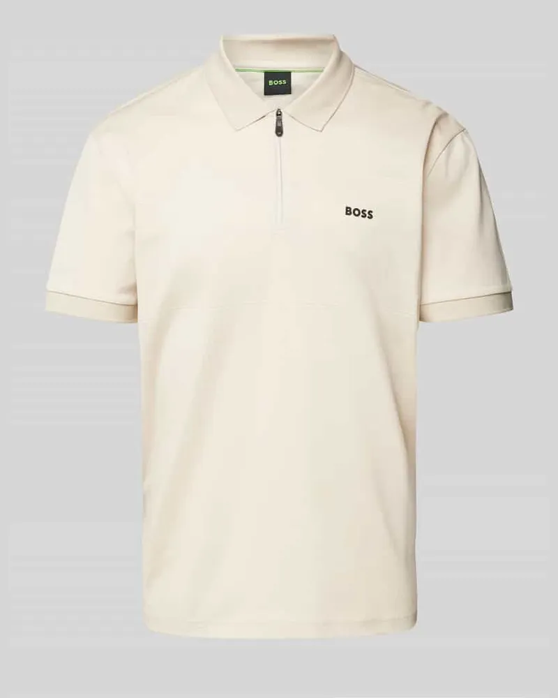 HUGO BOSS Poloshirt mit Label-Detail Modell 'Philix Beige