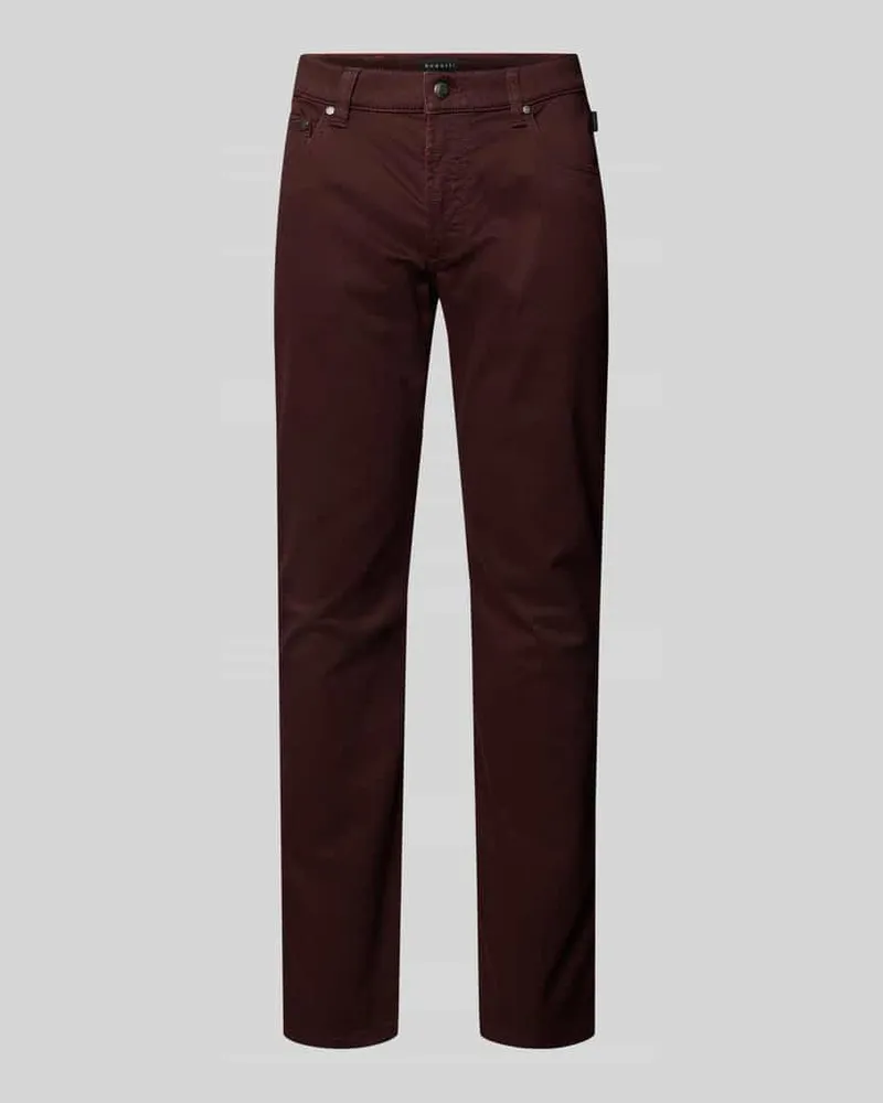 Bugatti Modern Fit Hose im 5-Pocket-Design Bordeaux