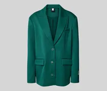 Blazer mit Label-Patch und Reverskragen