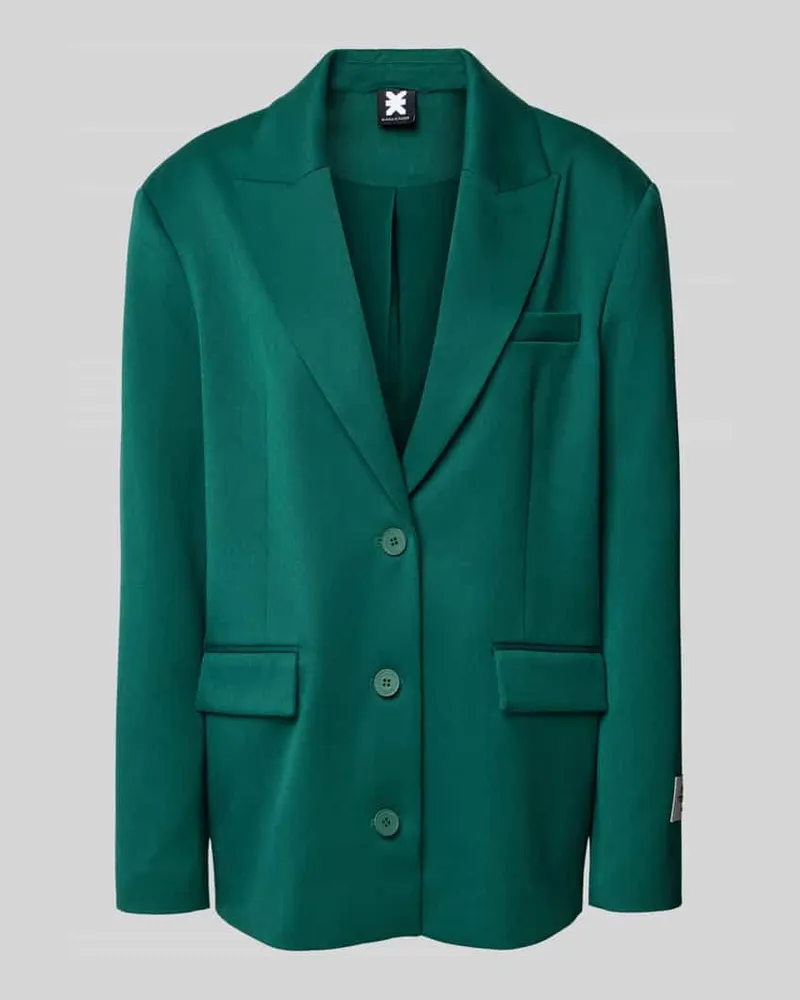 Karo Kauer Blazer mit Label-Patch und Reverskragen Dunkelgruen