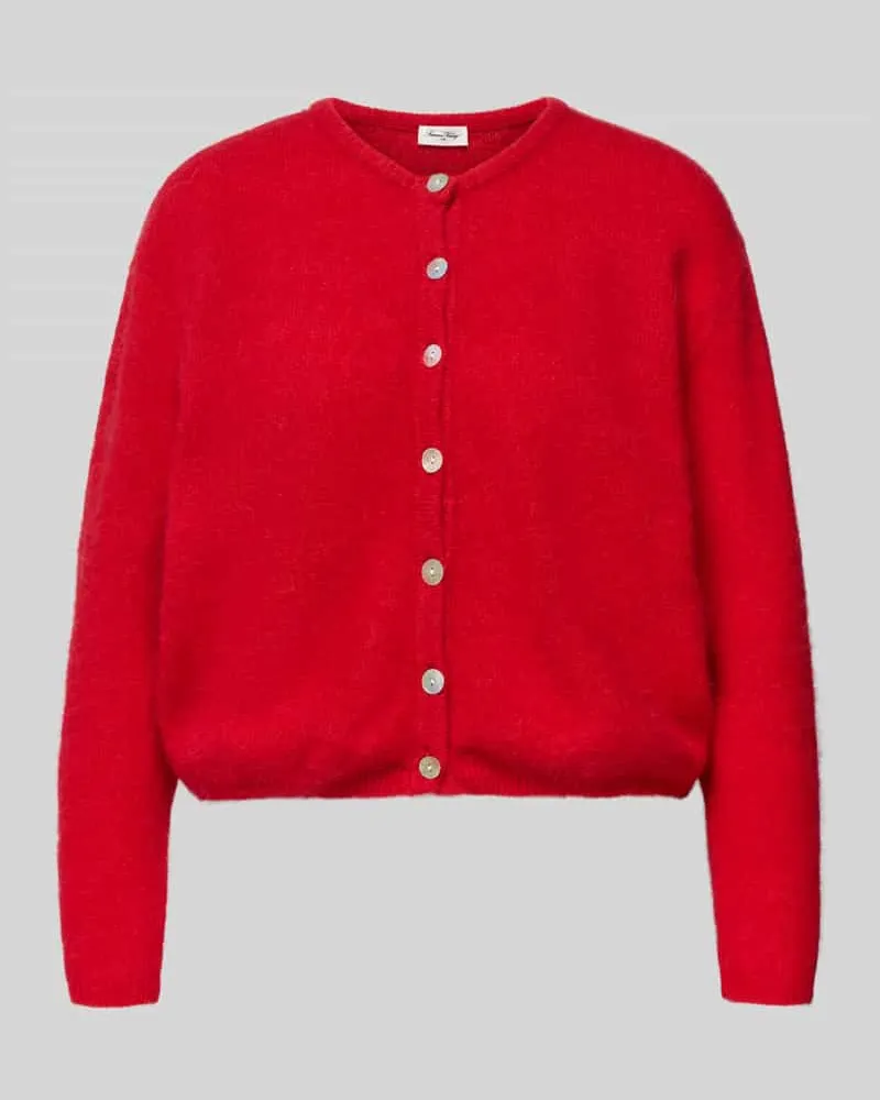 American Vintage Strickjacke mit Knopfleiste Modell 'VITOW Dunkelrot