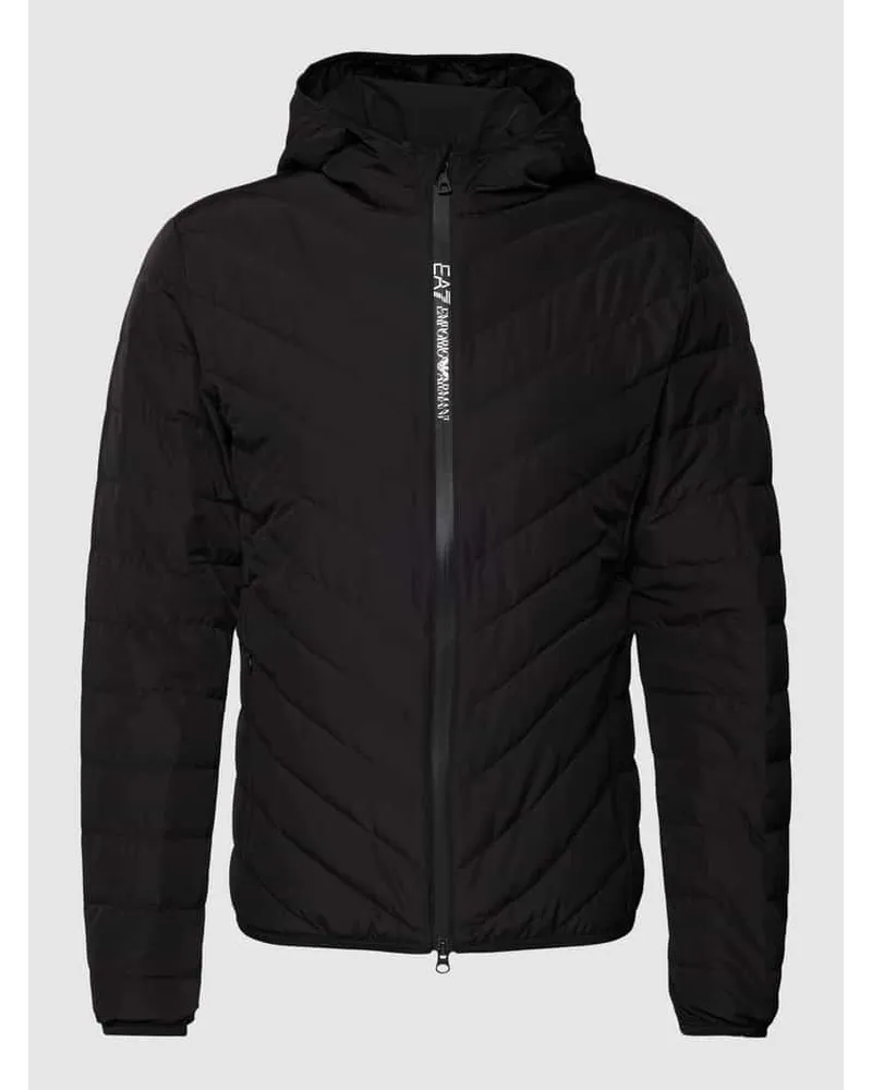 EA7 Steppjacke mit Zweiwege-Reißverschluss Black