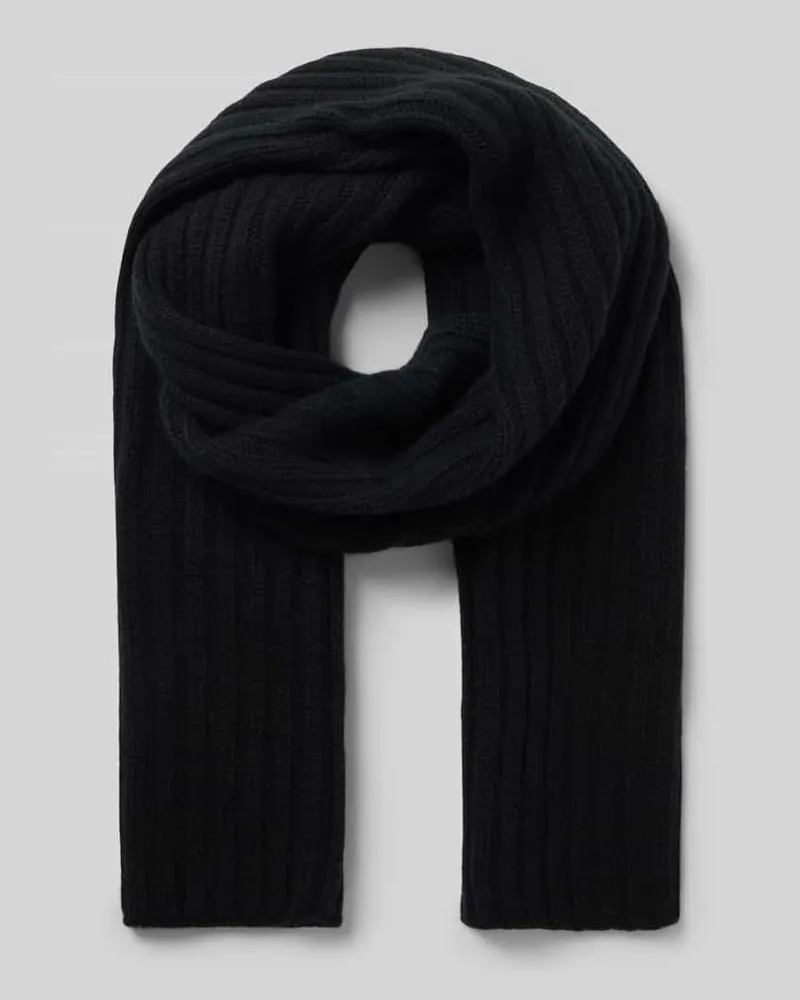 Christian Berg Schal mit Label-Patch Black