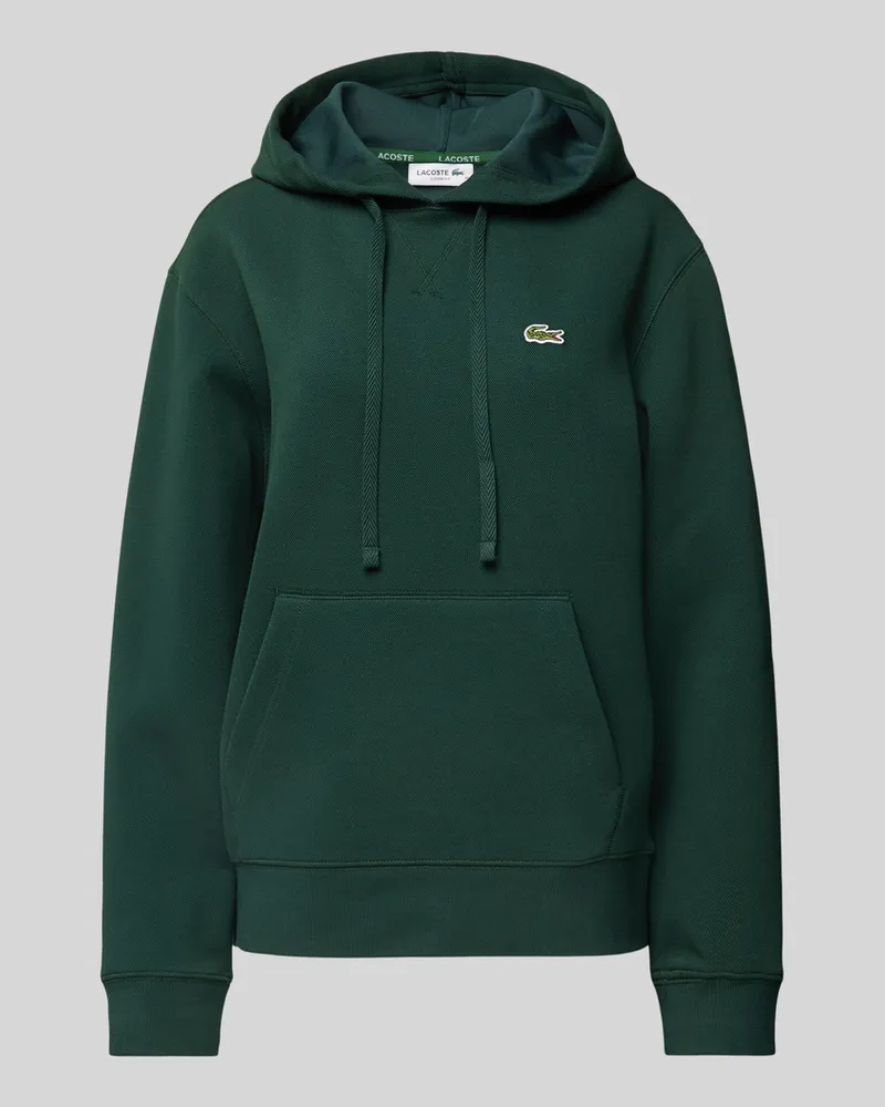 Lacoste Hoodie mit Label-Badge Dunkelgruen