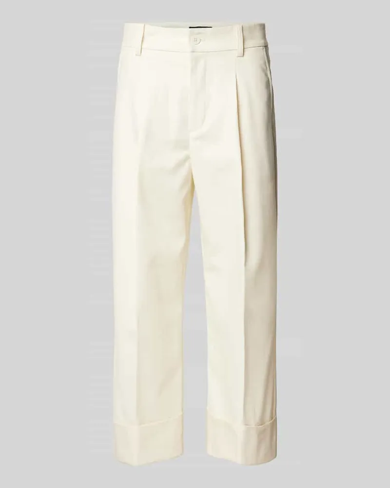 Ralph Lauren Stoffhose mit Bundfalten Modell 'ZEEYA Offwhite