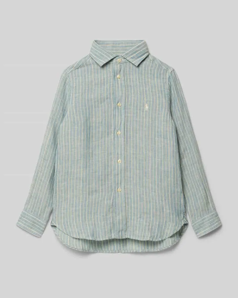 Ralph Lauren Regular Fit Freizeithemd aus reinem Leinen Blau