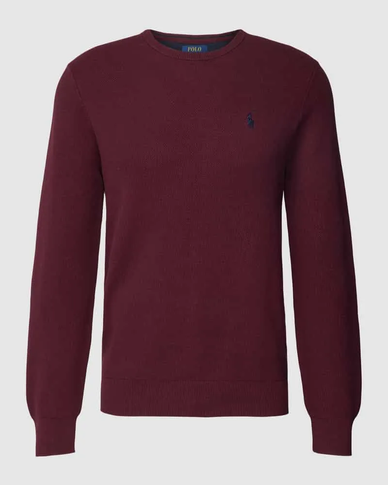 Ralph Lauren Strickpullover mit Logo-Stitching Bordeaux