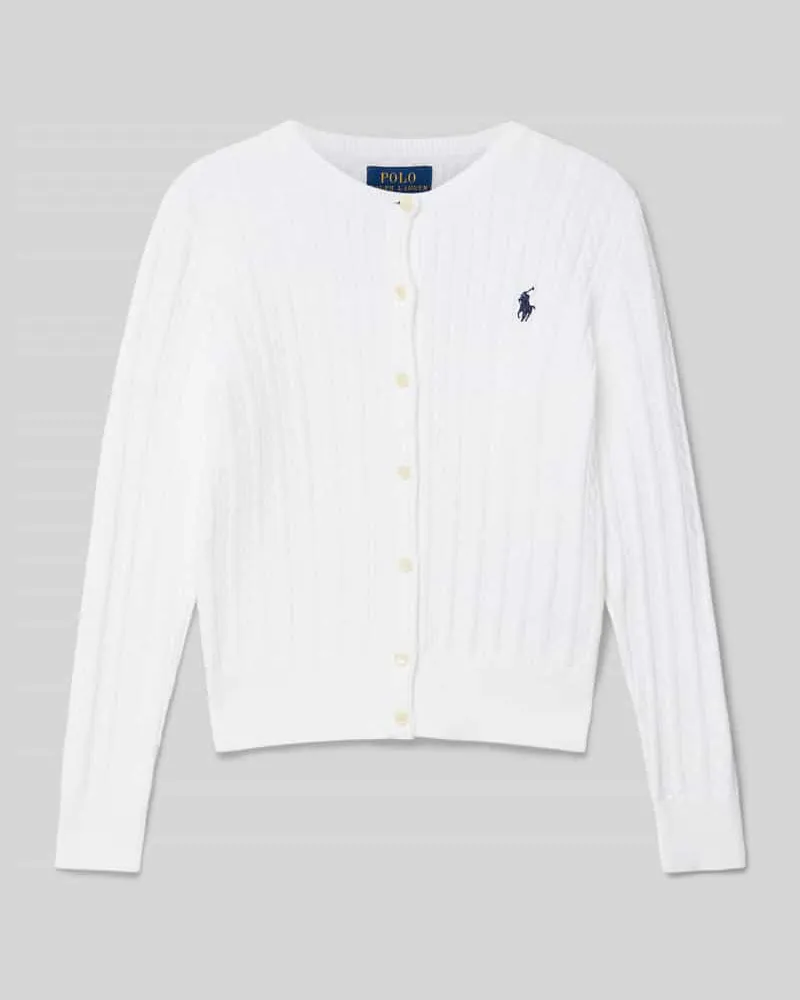 Ralph Lauren Cardigan mit Logo-Stitching Weiss