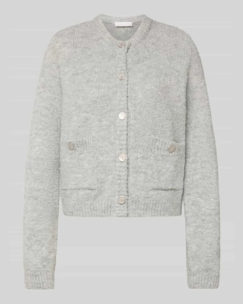 Rich&Royal Strickjacke mit Knopfleiste Mittelgrau