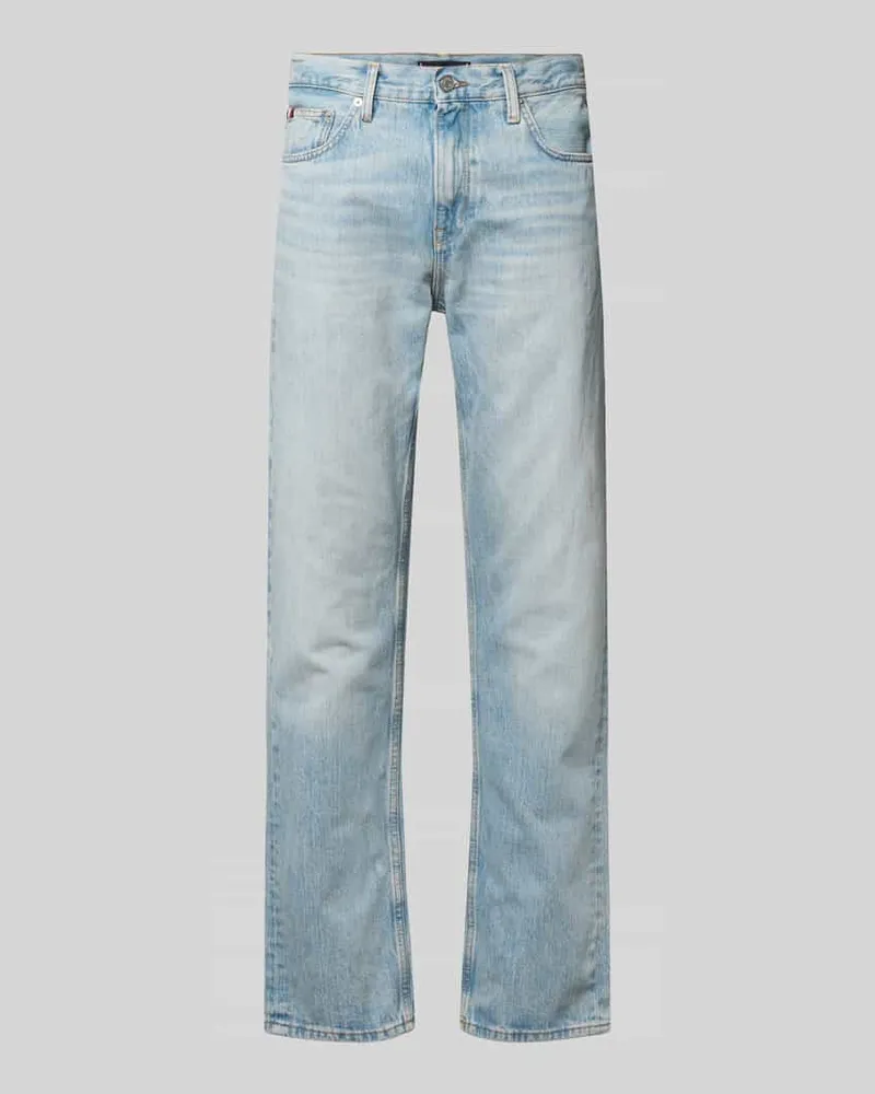 Tommy Hilfiger Straight Fit Jeans aus reiner Baumwolle Modell 'DOVER Hellblau