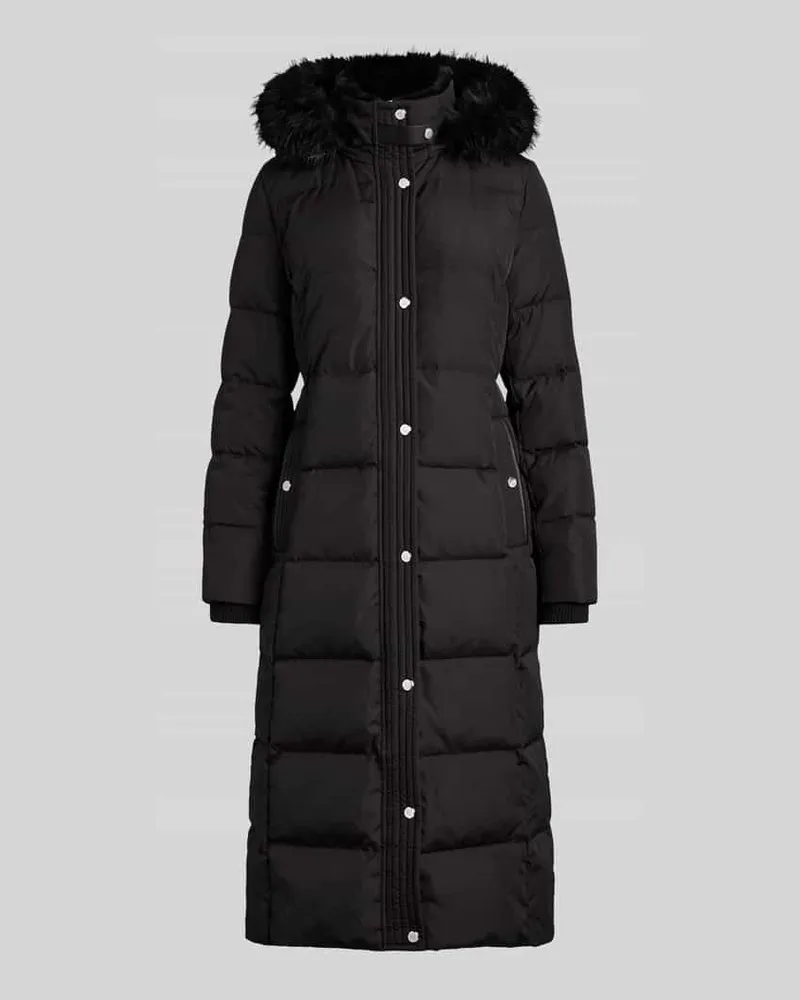 Ralph Lauren Daunenmantel mit abnehmbarer Kapuze Black