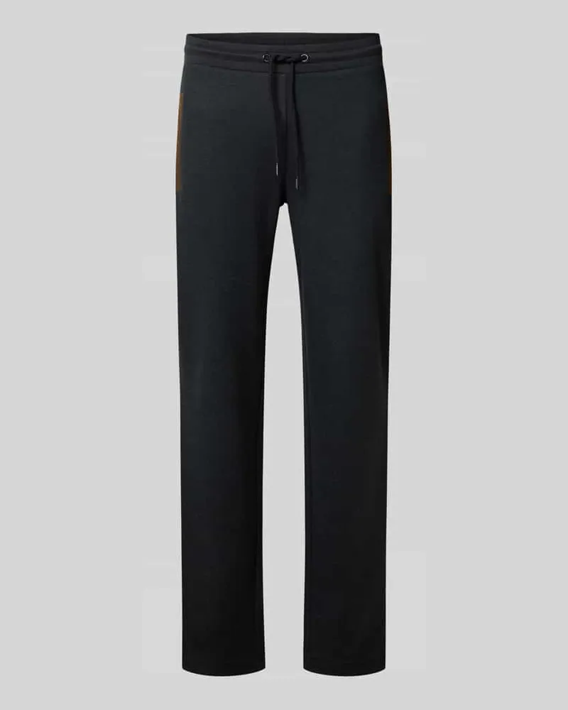 Bugatti Regular Fit Sweatpants mit Gesäßtasche Modell 'Selanik Dunkelgrau