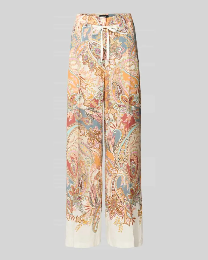 Cambio Stoffhose aus Lyocell-Leinen-Mix Modell 'ADRIENNE Orange