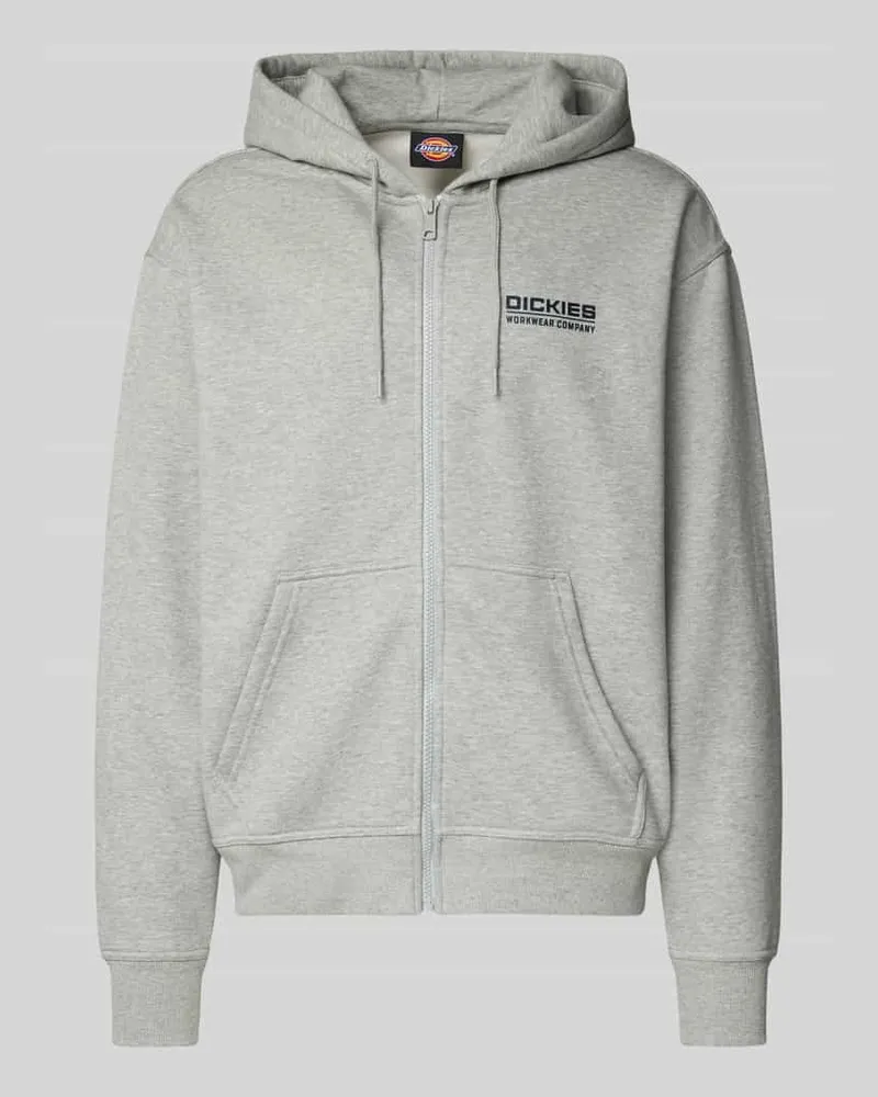 Dickies Sweatjacke mit Känguru-Tasche Modell 'BOLIVAR Hellgrau