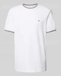 Tommy Hilfiger T-Shirt mit Label-Stitching Weiss