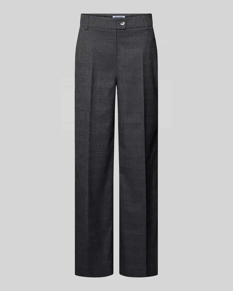 More & More Straight Fit Stoffhose mit Viskose-Anteil Anthrazit