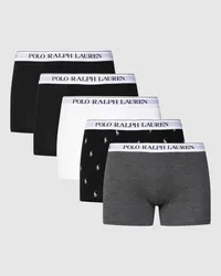 Ralph Lauren Trunks mit elastischem Logo-Bund im 5er-Pack Dunkelgrau