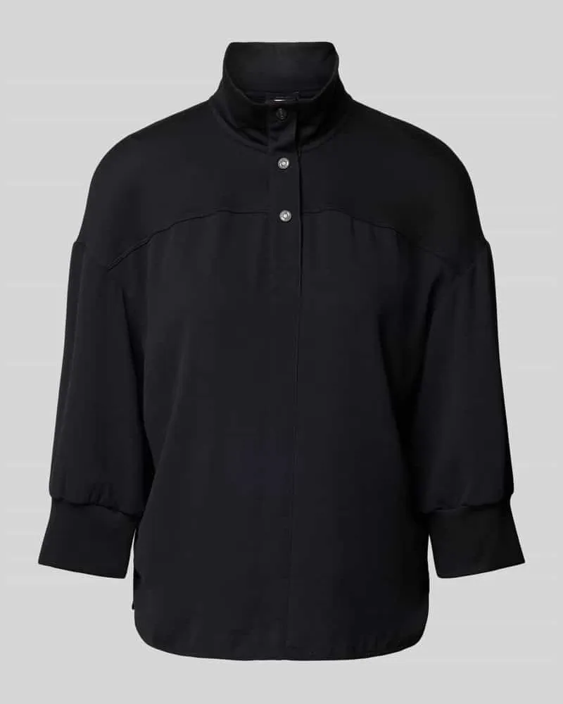 Marc Cain Bluse mit Stehkragen und 3/4-Arm Black