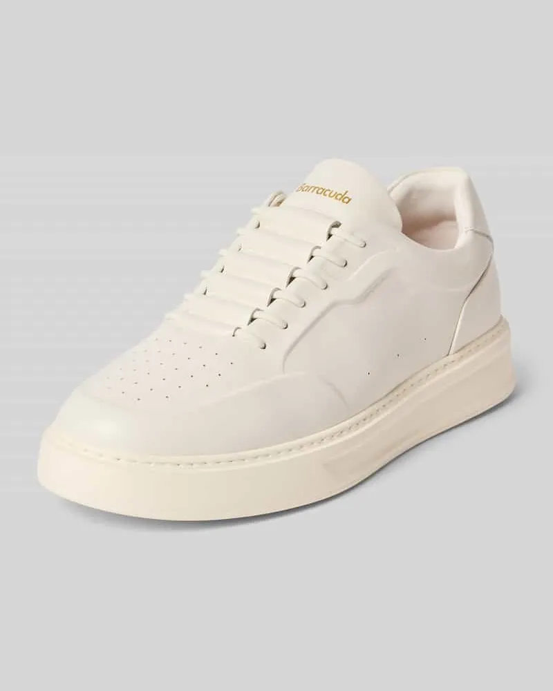 Barracuda Sneaker aus Leder mit Label-Detail Weiss