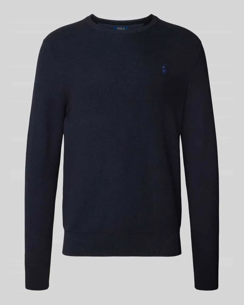 Ralph Lauren Strickpullover mit Label-Stitching Marine