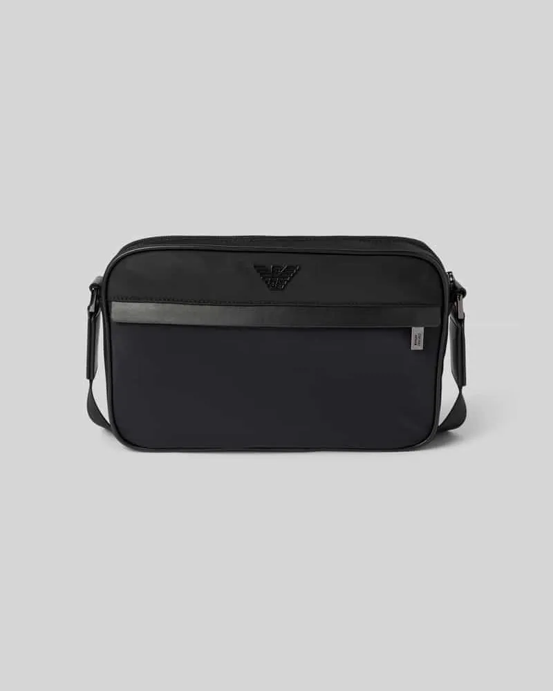 Emporio Armani Umhängetasche mit Logo-Applikation Black