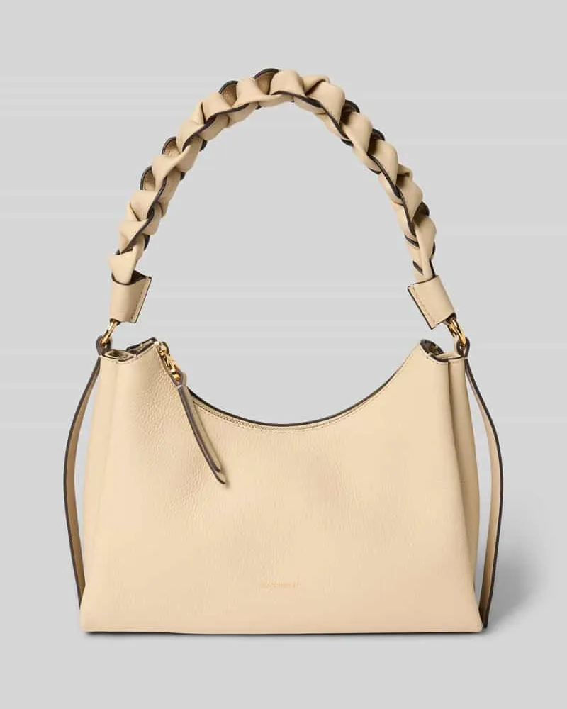 Coccinelle Handtasche mit Label-Detail Modell 'BOHEME GRANA DOUBLE HOBO Sand