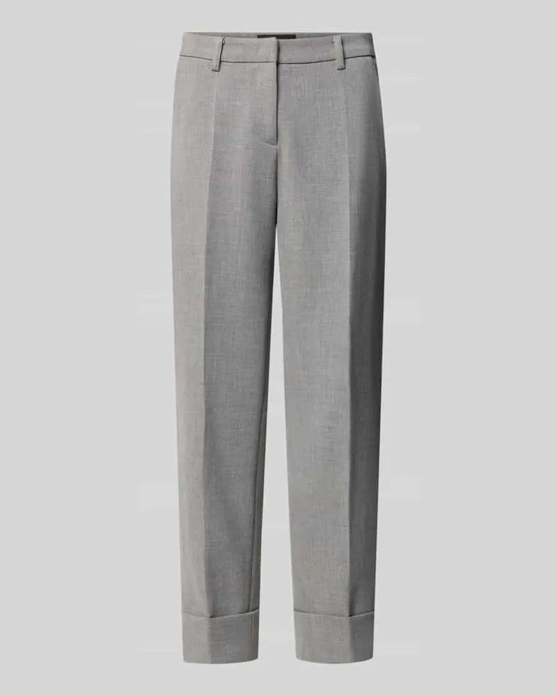 Cambio Regular Fit Schmale Hose mit Viskose-Baumwoll-Anteil Modell 'KRYSTAL Hellgrau