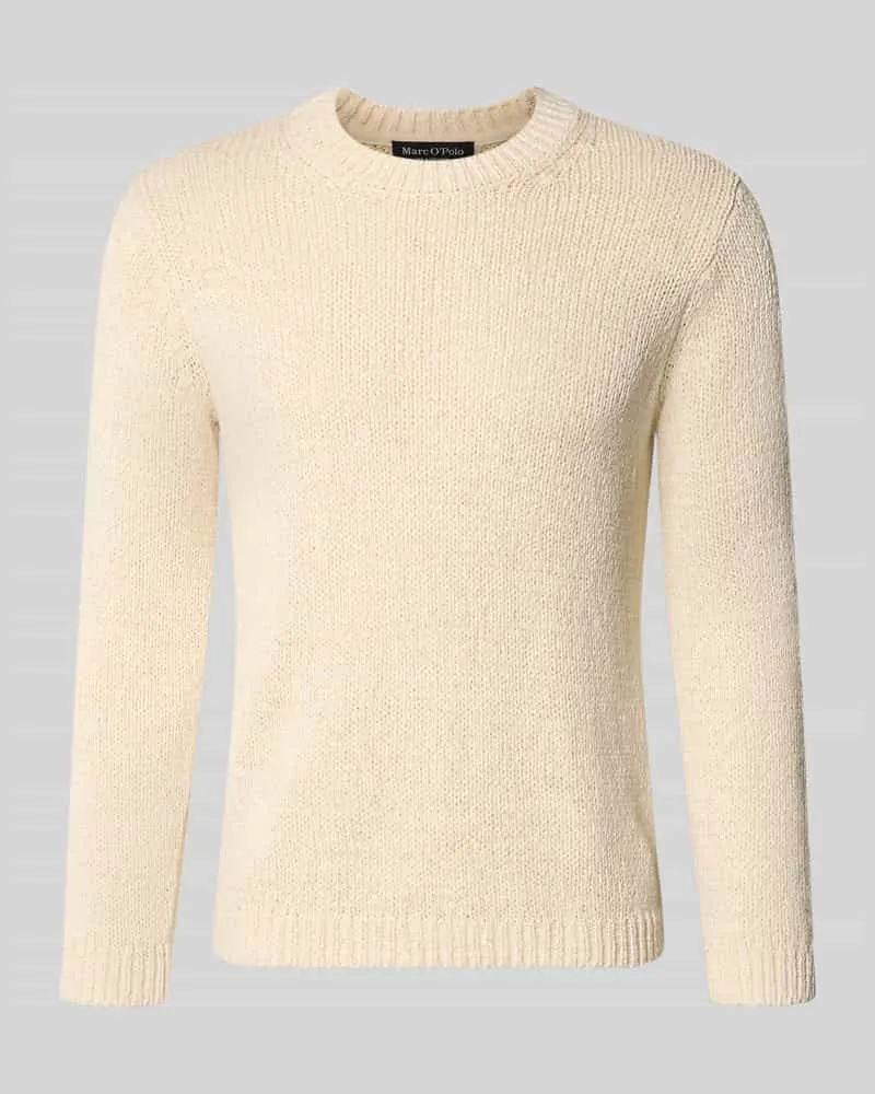 Marc O'Polo Regular Fit Strickpullover aus Baumwoll-Mix Offwhite