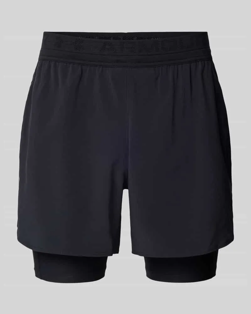 Under Armour Shorts im 2-in-1-Look mit elastischem Bund Black