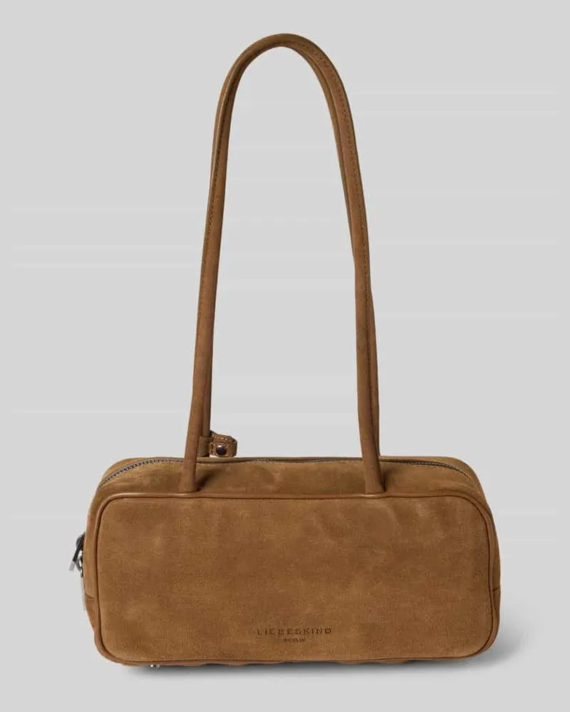 Liebeskind Shoulder Bag aus echtem Verloursleder Modell 'Baguette Mittelbraun