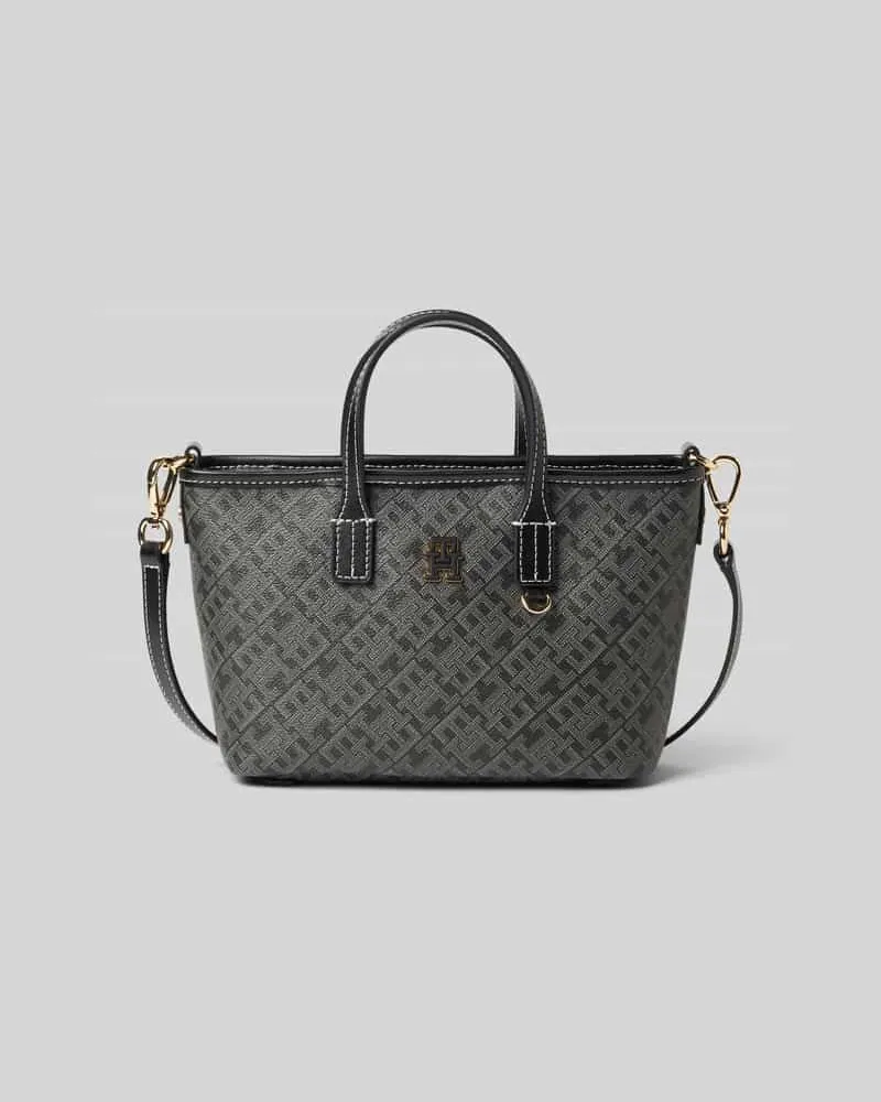 Tommy Hilfiger Henkeltasche mit Leder-Applikationen Black