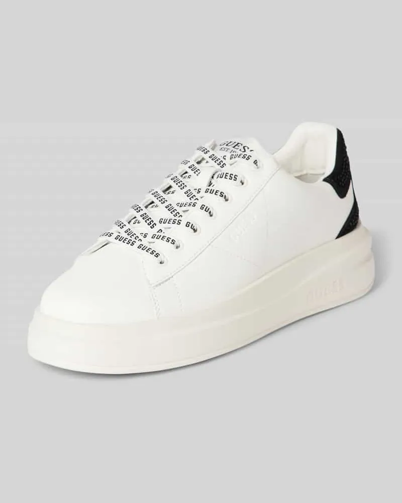 Guess Sneaker aus Leder-Mix Modell 'ELBINA Weiss