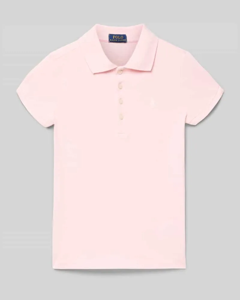 Ralph Lauren Regular Fit Poloshirt mit Label-Stitching Rosa