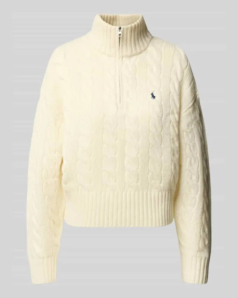 Ralph Lauren Troyer aus Woll-Mix mit Kaschmir-Anteil Sand