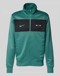 Nike Sweatjacke mit Label-Print Gruen