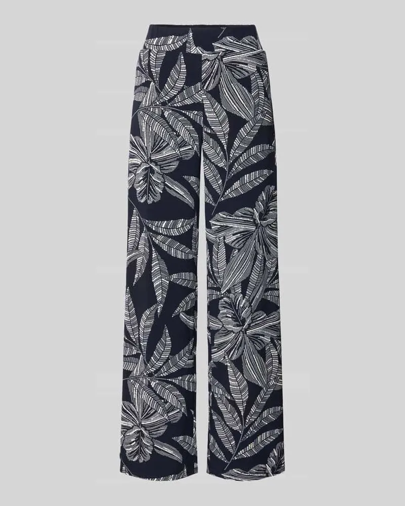 Vera Mont Hose im Allover-Look mit Eingrifftaschen Marine