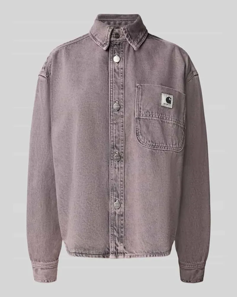 Carhartt WIP Relaxed Fit Jeanshemd mit Brusttasche Modell 'Georgia Rosa