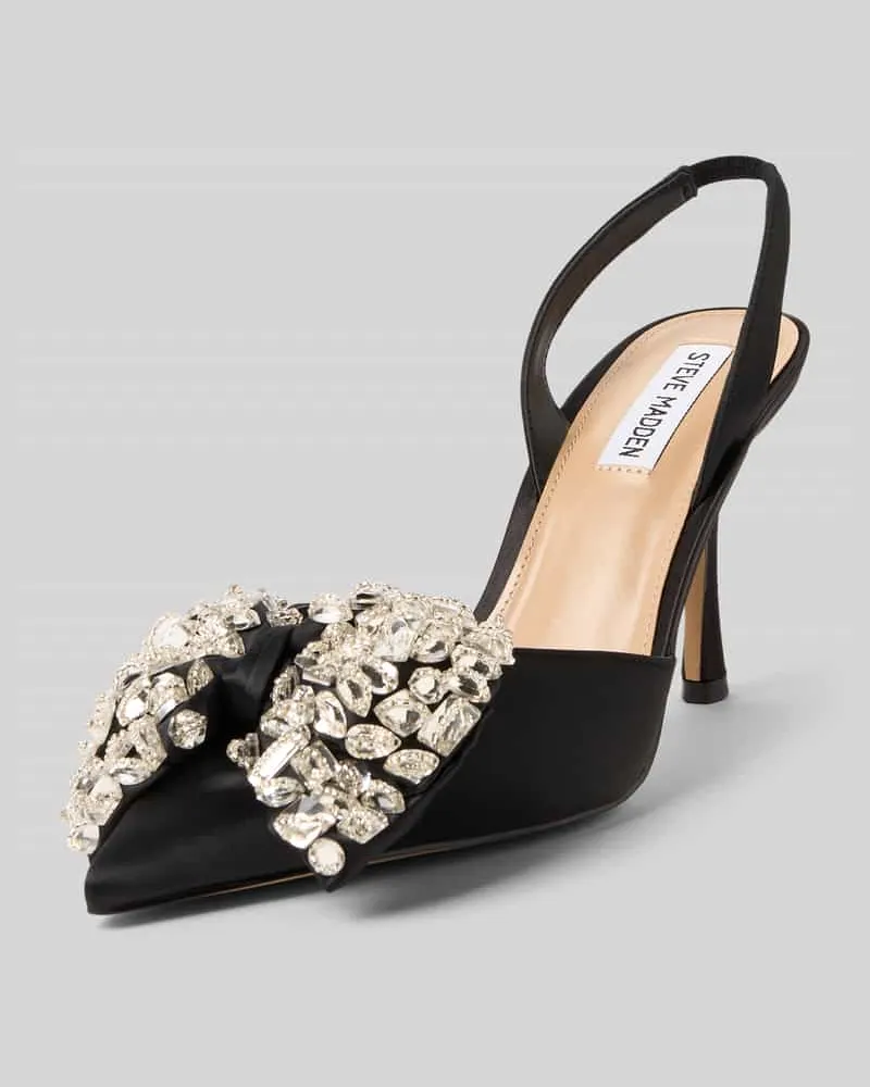 Steve Madden Pumps mit Ziersteinbesatz und Pfennigabsatz Black