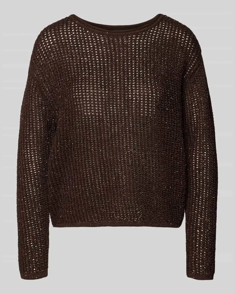 S.Oliver Relaxed Fit Pullover mit Woll-Alpaka-Anteil Dunkelbraun