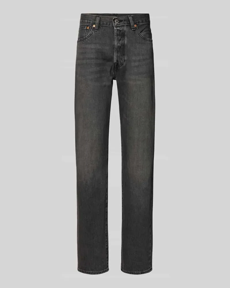 Levi's Wide Leg Fit Jeans mit Eingrifftaschen Modell '501 Dunkelgrau