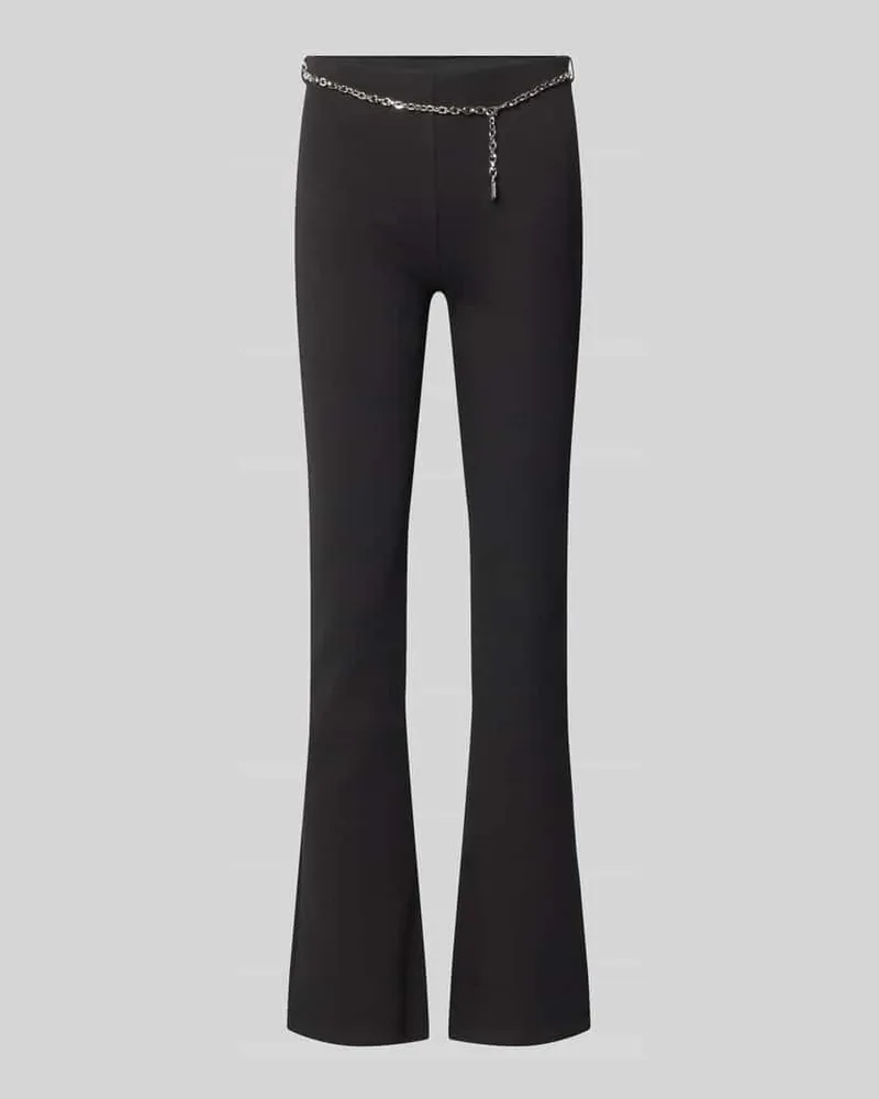 HUGO BOSS Weite Hose aus Baumwoll-Mix Modell 'Nenrietta Black