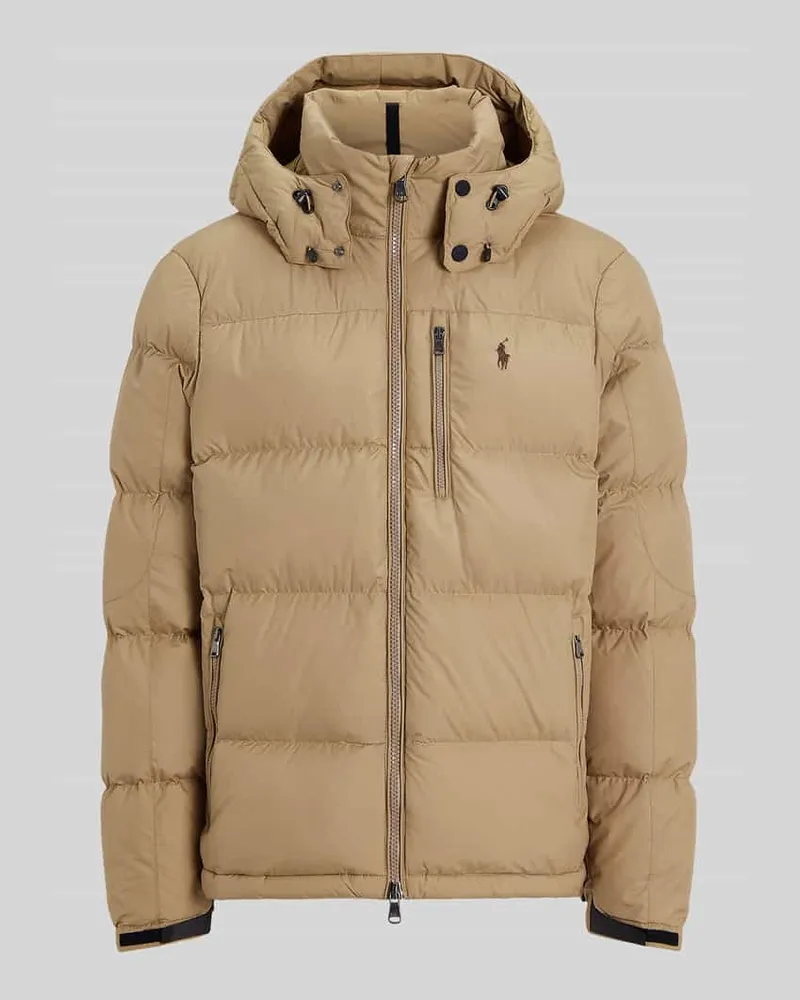 Ralph Lauren Regular Fit Daunenjacke mit Logo-Stitching Khaki