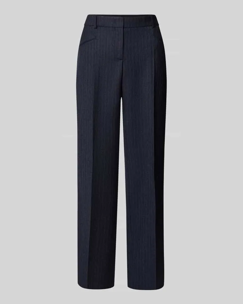 HUGO BOSS Regular Fit Stoffhose aus reiner Schurwolle Modell 'TILDA9 Marine