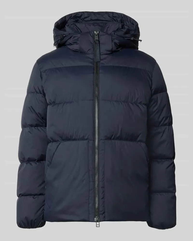 Marc O'Polo Regular Fit Daunenjacke mit Kapuzenkragen Dunkelblau