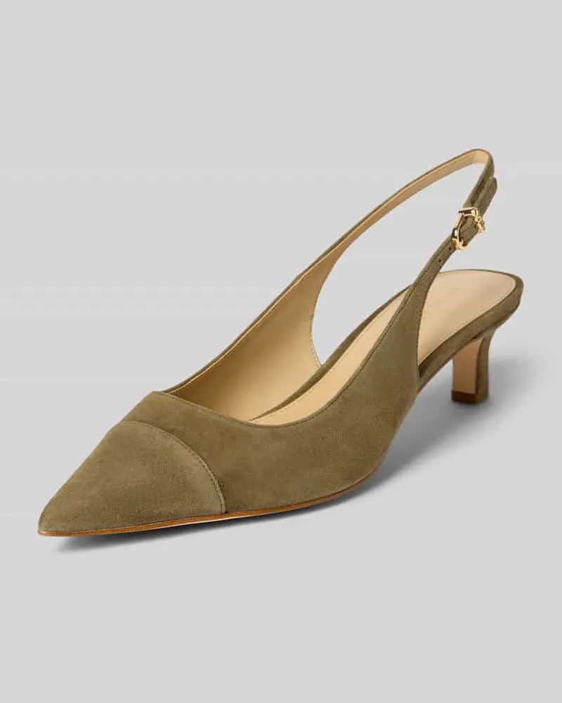 Michael Kors Slingbacks aus echtem Leder Modell 'AMARA Khaki