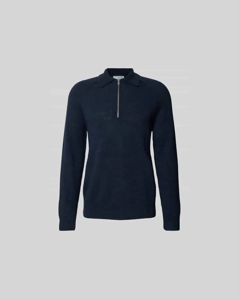 Closed Pullover mit Woll-Anteil Dunkelblau